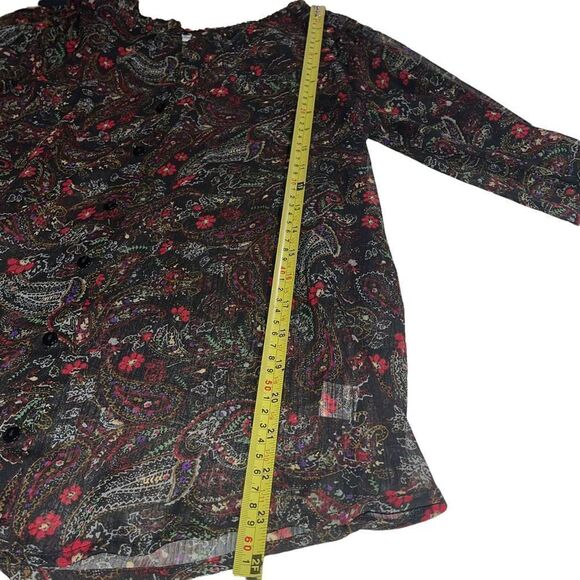 Kim Rogers Paisley Sheer Blouse - Size Small - Picture 6 of 7